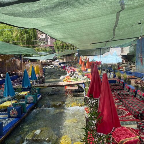 Ourika Valley waterfalls near Marrakech Morocco