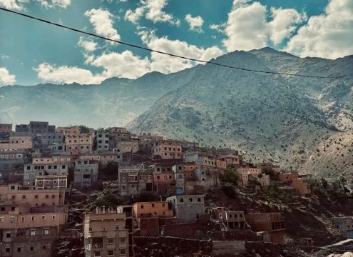 Ourika Valley waterfalls near Marrakech Morocco