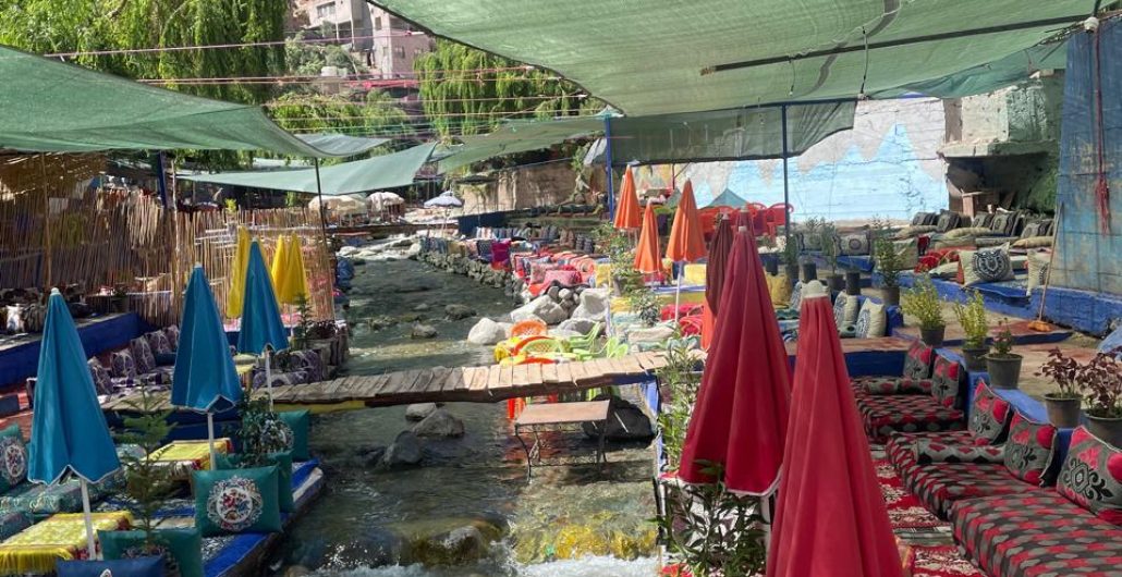 Ourika Valley waterfalls near Marrakech Morocco