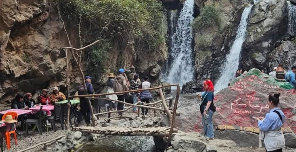 Ourika Valley waterfalls near Marrakech Morocco